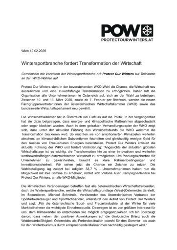 Die Presseaussendung als PDF