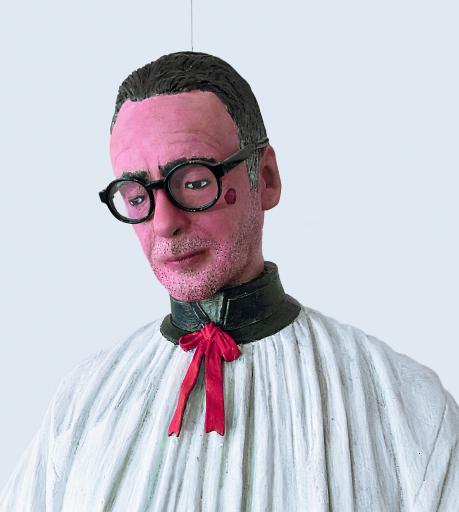 Werner Reiterer, Der heilige Aloysius von Gonzaga (Detail), 19.
Jhdt., 2024, Holz, Farbe