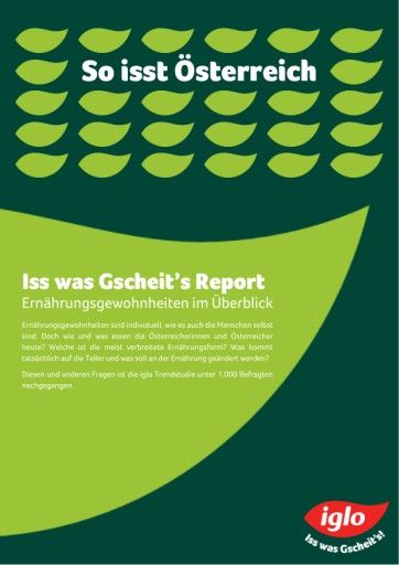 Vorschau Bild von So isst Österreich - Daten aus der iglo Trendstudie zu den Ernährungsgewohnheiten der Österreicher