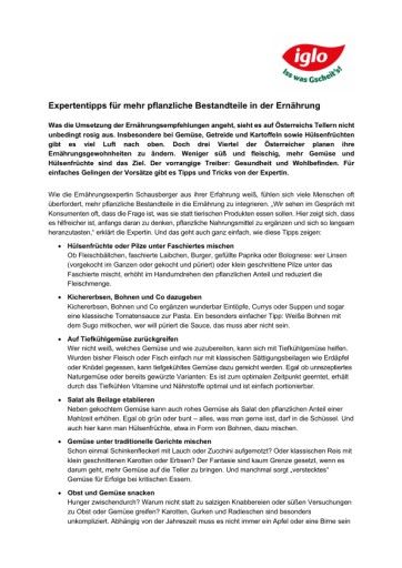 Vorschau Bild von Expertentipps für mehr pflanzliche Bestandteile in der Ernährung