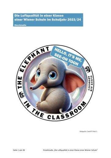  Einzelstudie über die Luftqualität in einem Klassenzimmer einer Wiener Volksschule im Schuljahr 2023/24, 36 Seiten (inklusive Anhang)