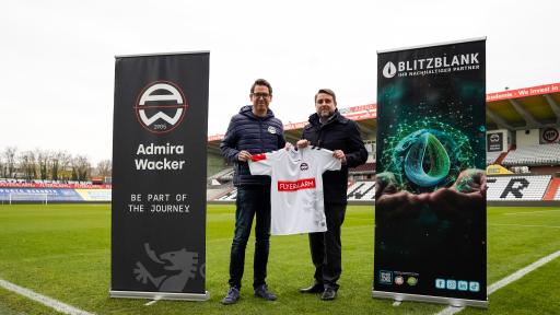Vorschau Bild von Niklas Belihart (Club-Manager Admira) und Mario Reichel
(Geschäftsführer BLITZBLANK)
