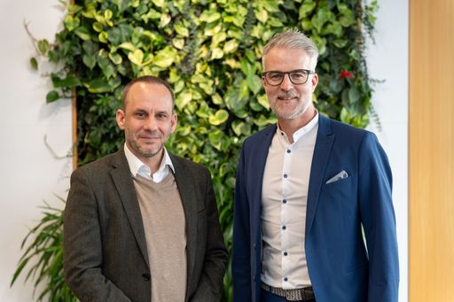  v.l.n.r.: Gerd Marlovits, CEO von EDITEL Austria, und Michael
Gschwandtner, Director Digital Business bei LKW WALTER