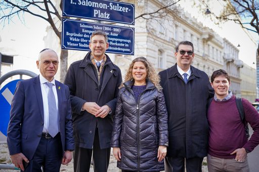 Salomon-Sulzer-Platz in the first district of Vienna ceremoniously opened