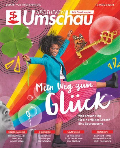 "Titelbild Apotheken Umschau 3B/2025 - Österreich-Ausgabe"
Fotocredit: W&B/Christina Angele, verw. Fotos: Getty
Images/Westend61/VISTA Collection/Tania Cervián; Shutterstock
(5)/Pixel-Shot//grey_and/natrot/APaulus/Trakadas Ilias (M.). Die
Verwendung dieses Bildes ist für redaktionelle Zwecke bis zum
29.02.2028 zulässig, jedoch ausschließlich mit Bezug auf die
ursprüngliche Meldung und nur mit vollständigem Bildrechtehinweis.
// Weiterer Text über ots und www.presseportal.de/nr/52678 / Die
Verwendung dieses Bildes für redaktionelle Zwecke ist unter
Beachtung aller mitgeteilten Nutzungsbedingungen zulässig und dann
auch honorarfrei. Veröffentlichung ausschließlich mit
Bildrechte-Hinweis.