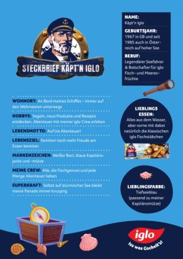 Vorschau Bild von Käpt'n Iglo ganz persönlich. Der Steckbrief der Markenikone.