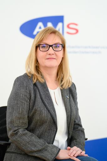 Vorschau Bild von Porträtfoto Landesgeschäftsführerin des AMS-NÖ Sandra Kern