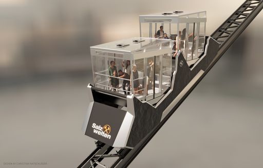 Vorschau Bild von Das Design der Kabinen ist an Salzkristalle angelehnt.