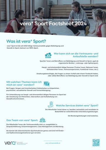  vera* Sport Factsheet Fallzahlen 2024