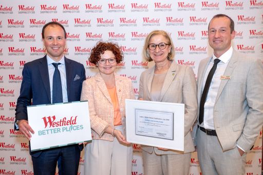  Verleihung Nachhaltigkeitszertifikat für die Westfield Shopping
City Süd