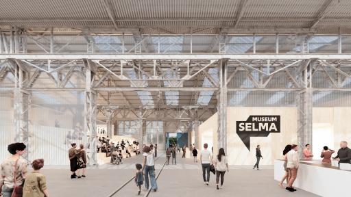  The open entrance area of the Museum Selma, expected to open in
2029: the character of the former industrial hall is retained, while
timber construction elements complement the interior. Over a total
area of 10,000 square meters, the history of Germany will be retold
as a history of migration. Visualization: ATELIER BRÜCKNER //
Weiterer Text über ots und www.presseportal.de/nr/138561 / Die
Verwendung dieses Bildes für redaktionelle Zwecke ist unter
Beachtung aller mitgeteilten Nutzungsbedingungen zulässig und dann
auch honorarfrei. Veröffentlichung ausschließlich mit
Bildrechte-Hinweis.