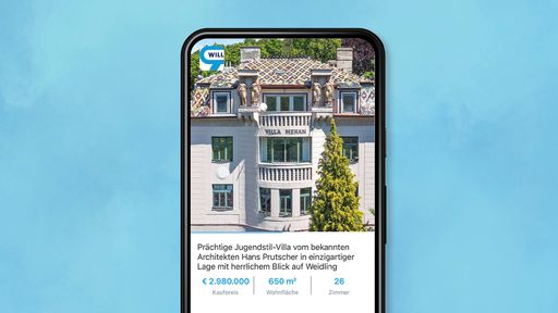 Villa Meran, Jugendstil-Bauwerk des Architekten Hans Prutscher,
steht auf willhaben zum Verkauf