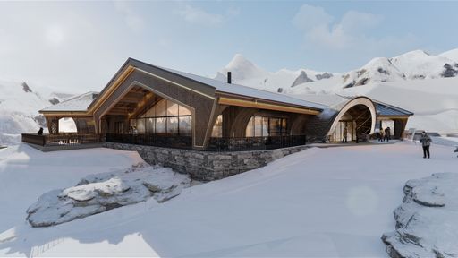 Vorschau Bild von Visualisierung des neuen Restaurant Gletschermühle am
Kitzsteinhorn