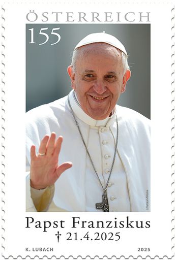  Die neue Sonderbriefmarke im Gedanken an Papst Franziskus