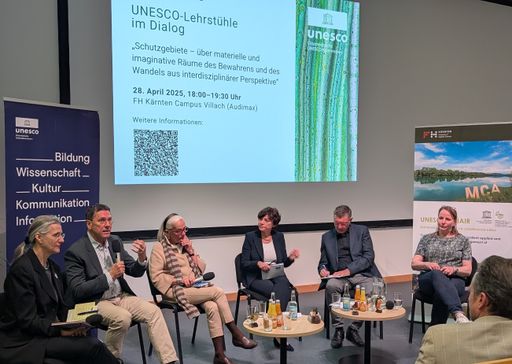  Diskussion während der UNESCO Tagung an der Fachhochschule
Villach