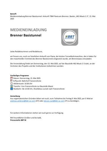 Vorschau Bild von Medieneinladung DE