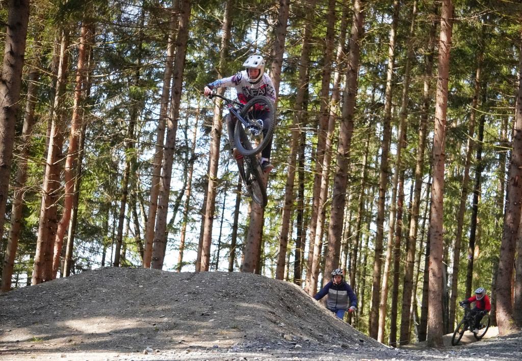Bike area with Carinthia 1. Airbag opened at Pentecost