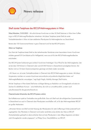 Vorschau Bild von Shell/Recup_Pressemitteilung