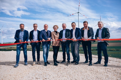 More than 1,000 visitors celebrate the opening of the Wilfersdorf wind farm