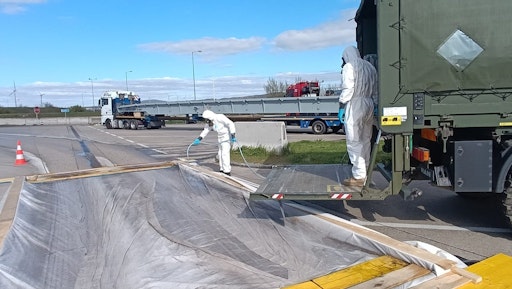 Assistenzeinsatz des Bundesheeres zur Bekämpfung der Maul- und
Klauenseuche; Seuchenteppich in Hohenau