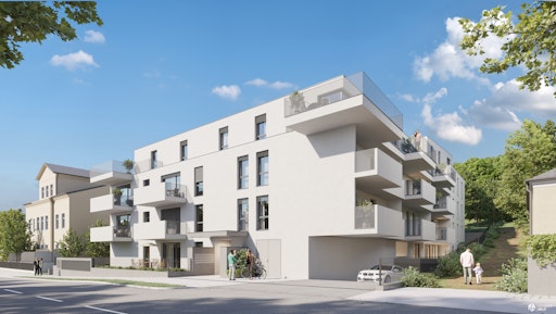 Vorschau Bild von Visualisierung „WALPURGA“: In der Linzerstraße 21 in Purkersdorf
entstehen 34 hochwertige Eigentumswohnungen.