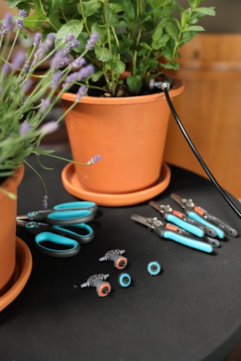 Vorschau Bild von Die vielfältige Produkt-Welt von Gardena unterstützt Kräuter beim
Heranwachsen wie auch bei ihrer Verarbeitung – und das mit ganz
wenig Zeit- und Kraftaufwand.