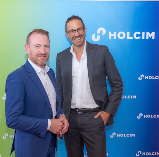  v.l.n.r. Holcim Österreich CEO Haimo Primas, Bengt Steinbrecher,
Startup Partner und Leiter Holcim MAQER Ventures