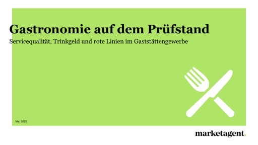Vorschau Bild von Pressecharts zur Online-Studie "Gastronomie auf dem Prüfstand"