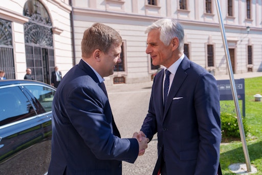  Begrüßung von Vitalij Kowal durch Präsident Michael Linhart