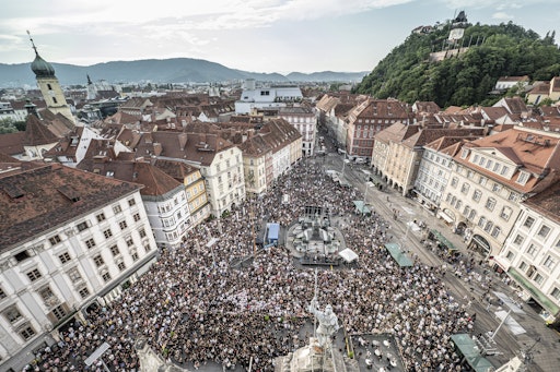  Blick auf den Grazer Hauptplatz vom Rathausturm
