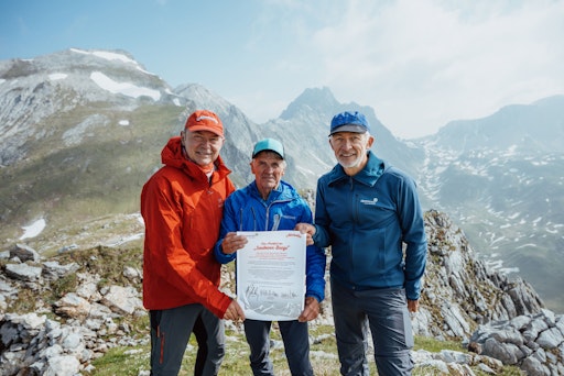  Saubere Berge 2025: v.l.n.r.: Gerhard Schilling, Peter Habeler,
Markus Welzl