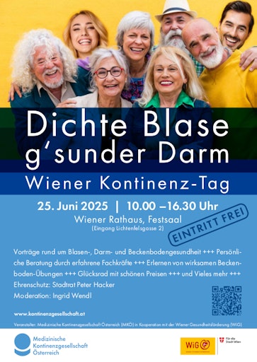 Kontinenz-Tag am 25. Juni im Wiener Rathaus