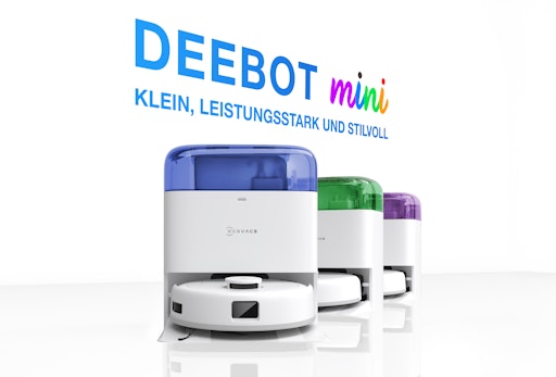  ECOVACS bringt mit dem neuen DEEBOT mini Design, Leistung und
Leichtigkeit in den Alltag // Weiterer Text über ots und
www.presseportal.de/nr/114369 / Die Verwendung dieses Bildes für
redaktionelle Zwecke ist unter Beachtung aller mitgeteilten
Nutzungsbedingungen zulässig und dann auch honorarfrei.
Veröffentlichung ausschließlich mit Bildrechte-Hinweis.