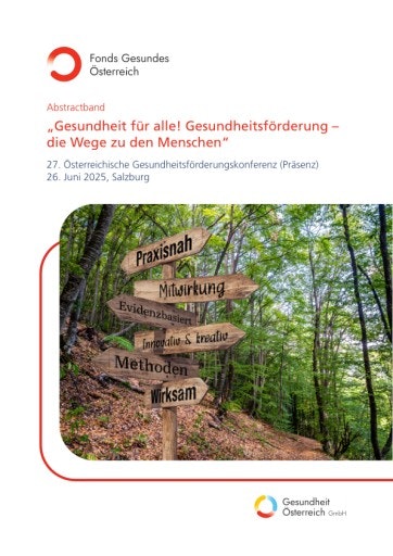 Vorschau Bild von Abstractband zur 27. Österr. Gesundheitsförderungskonferenz des FGÖ