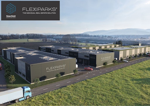  Rendering der Gewerbeparks Flexiparks Wien Nord I & II.