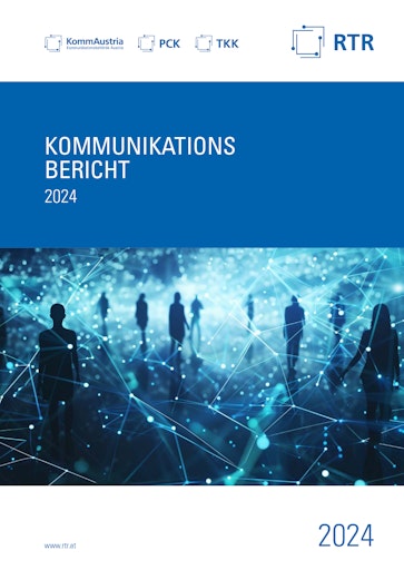Vorschau Bild von Titelseite Kommunikationsbericht 2024 von RTR, KommAustria, PCK
und TKK