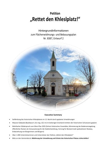 Vorschau Bild von Informationsmappe mit Visualisierungen für alle Wiener Gemeinderäte und Petitionsausschuss