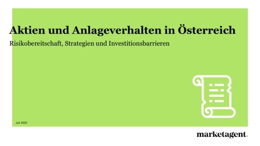 Vorschau Bild von Pressecharts zur Online-Studie "Aktien und Anlageverhalten in Österreich"