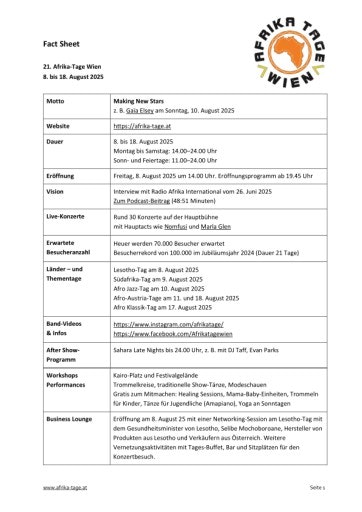  Factsheet Afrika-Tage-Wien 2025