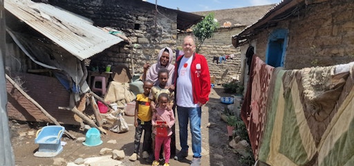 Jugend Eine Welt Nothilfe-Koordinator Wolfgang Wedan bei seinem
jüngsten Besuch in der äthiopischen Krisenregion Tigray.