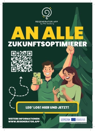 Vorschau Bild von Flyer, der den Regenerator den Gästen und Einheimischen vorstellt und zum mitmachen animiert.