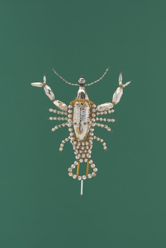  Hummer, Christbaumschmuck aus Gablonz/Jablonec nad Nisou
Glasperlen und Glasstäbchen mit Draht © MAK/Christian Mendez