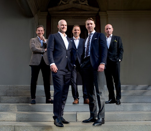 v.l.n.r Patrick Schleich, Helmut Kogler, Roman Czech, Hans
Lassen, Florian Koschat
