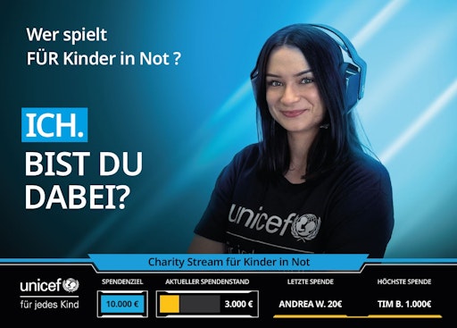  UNICEF-Mitarbeiterin Vanessa Wally möchte die Gaming-Community
dazu bewegen, Gutes zu tun.