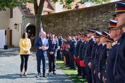 Innenminister Karner bei Ausmusterung in Stadtschlaining