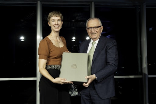 Sonja Pikart (li.) und Franz Kosyna, Vorstandsmitglied des Wiener
Städtischen Versicherungsvereins