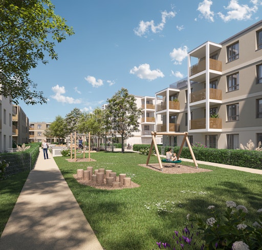 Vorschau Bild von Innenhofansicht Wohnprojekt KORNEUM