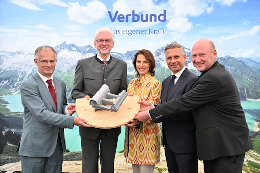 Ehrengäste der Eröffnung des Pumpspeicherkraftwerks Limberg III
in der Kraftwerksgruppe VERBUND. Eröffnung am 12.9.2025