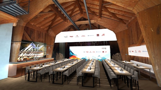 Vorschau Bild von Gala Hall im Austria House für die Olympischen Winterspiele 2026
in Cortina.