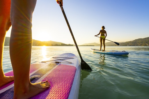 SUP – Stand up Paddle am Wörthersee Kärnten Österreich im Sommer
2023, Fotograf Gert Perauer
